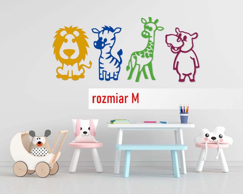 Filcowe kolorowe zwierzątko ROZMIAR M - wys 30 cm